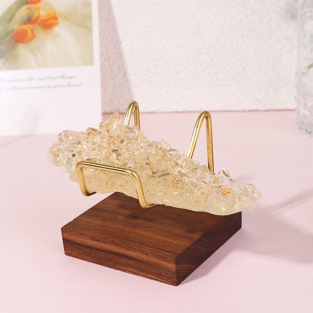 Walnut Base Ores Agate Rocks Home Decoraition Wood Support Base Display Holder Mineral Stand Rack