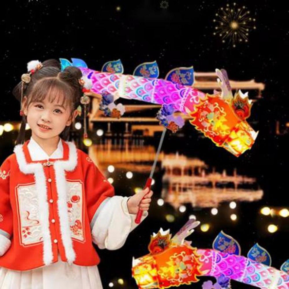 Waterproof Dragon Light Toy Glowing Handheld Dancing Dragon Toy  for Mid-autumn Festival