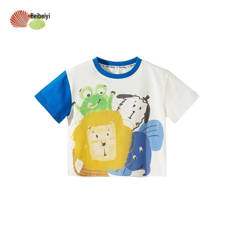 Boys' Cartoon Colorblock Anti-Bacterial Cooling Short Sleeve T-Shirt