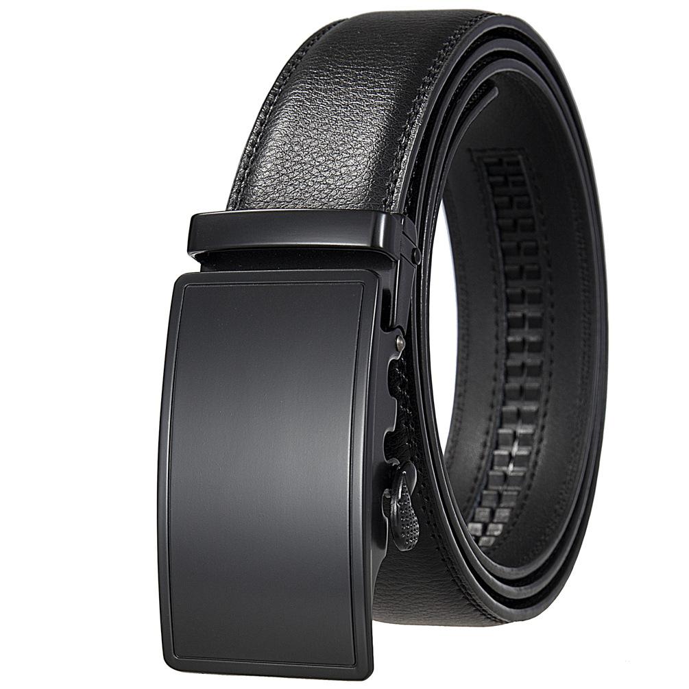 

Ремень с автоматической пряжкой, мужской ремень, двухслойная воловья кожа Ly25-1070-1 110-130CM