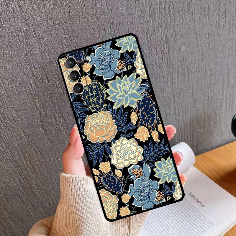 Tropische Blumen Handyhülle Für Samsung Galaxy S26 S25 S20 S21 S22 S23 S24 Ultra S10 Plus S24 FE S25 FE Cover