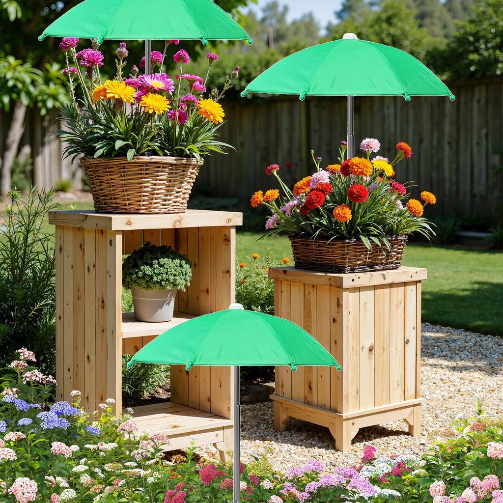 Shade Umbrella For Plants Adjustable Height Garden Plants Parasols Shade Waterproof Parasol Gardening Accessories For Seedling