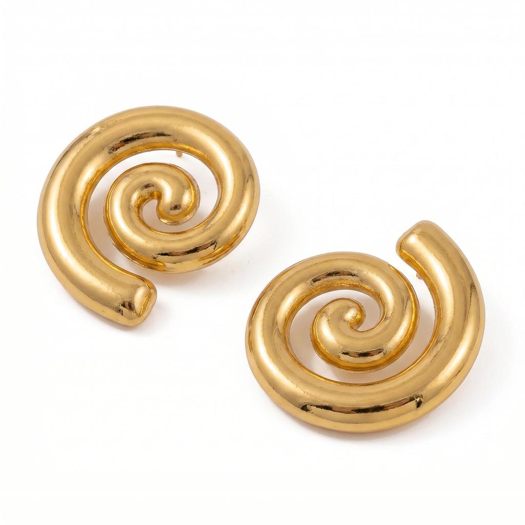 French Fashion 18K Gold Tassel Stainless Steel Earrings