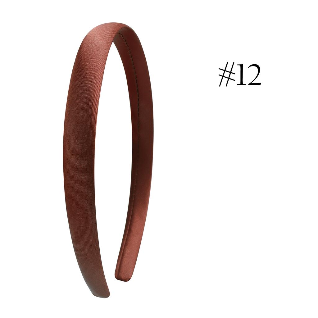 1,5 cm Einfache Stirnbänder Satin Bastelstirnband DIY Haarband Bunte Satinbezogene Stirnbänder für Mädchen Frauen