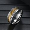 Simple 8mm Fashion Gold&Silver Color Stainless Steel Rings Classic Engagement Wedding Rings for Women and Men Jewelry