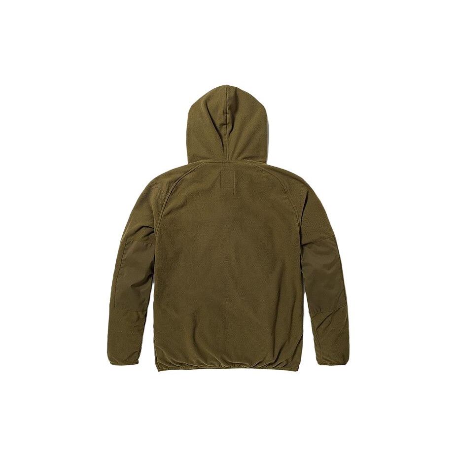 Timberland Logo Embroidered Outdoor Casual Moisture-Wicking Fleece Hooded Jacket Men Jacket Dark-Olive-Green A2KS5-302