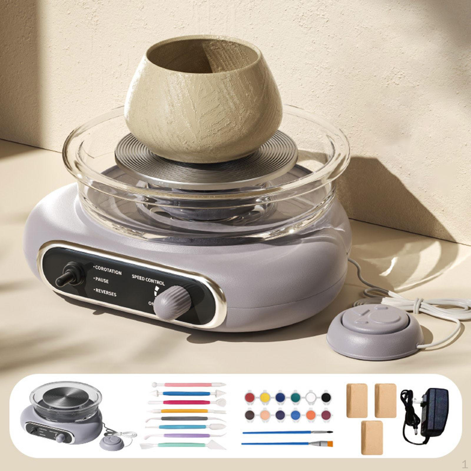 

Детский гончарный круг Регулируемый формовочный настольный для начинающих рукоделие фиолетовый