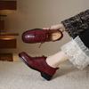 Krazing Pot Sheepskin Round Toe Size 42 Loafers Med Heels Lace Up Size 41 Rome Gladiator Autumn Pumps