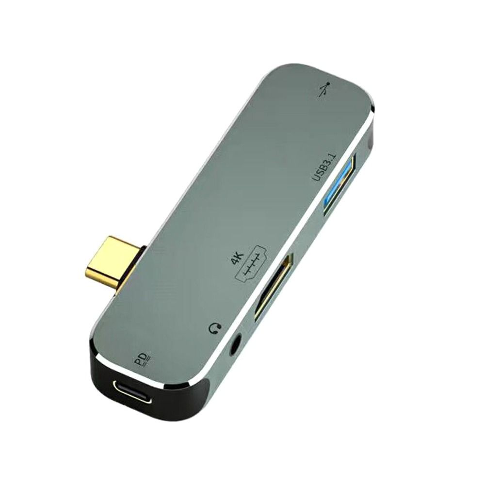 Multi-function 4 In 1 Type-C Hub HD-Compatible 3.5mm Jack Earphone Adapter USB Extender Hub