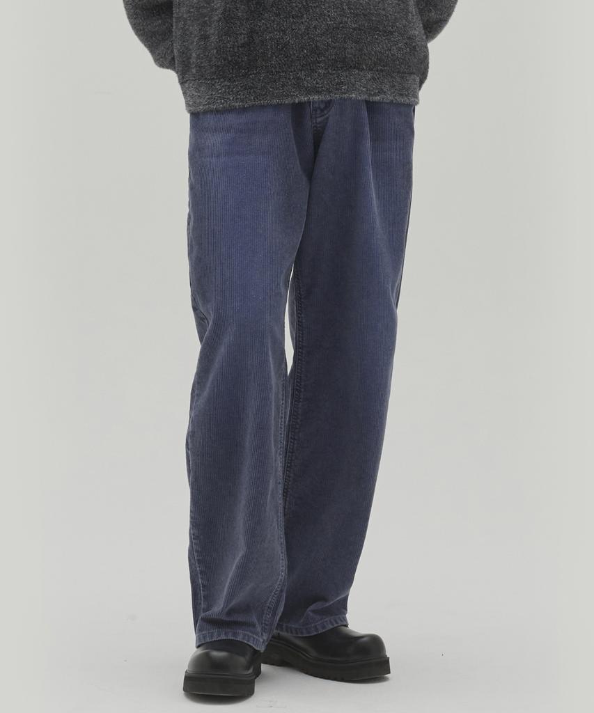 Sekeonmonollogeu Pigment Brush Corduroy Wide Pants Blue_Sept029Blue