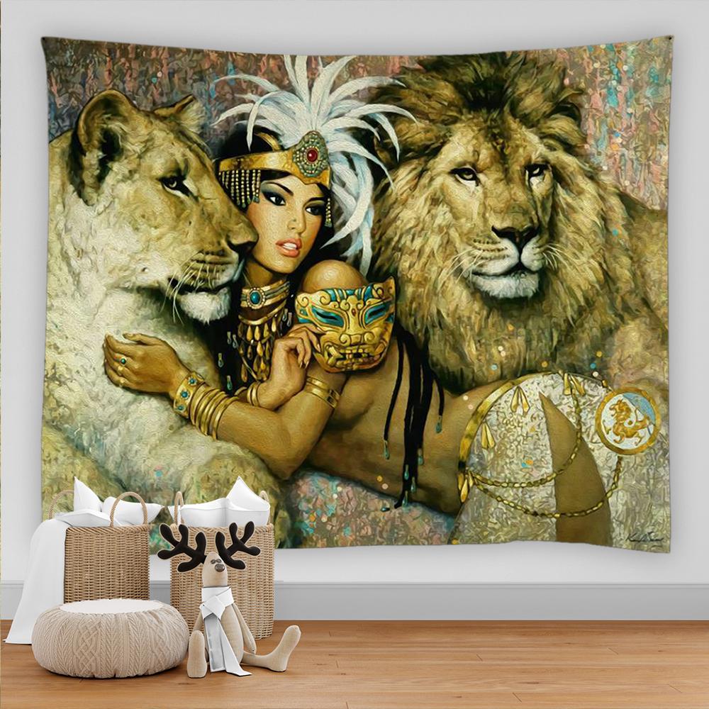 Löwe Wandteppich Tiger Elefant Tier Wandteppich Wandbehang Wandteppich Boho Dekor Home Decor Schlafzimmer Wandteppich Sofa Decke