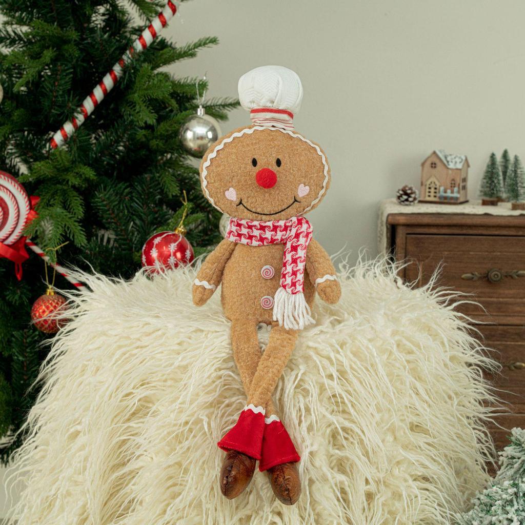 Christmas Gingerbread Man Hanging Ornament with Long Legs