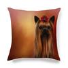 45cm*45cm Yorkshire dog  linen throw pillow covers couch cushion cover home decorative pillow covers