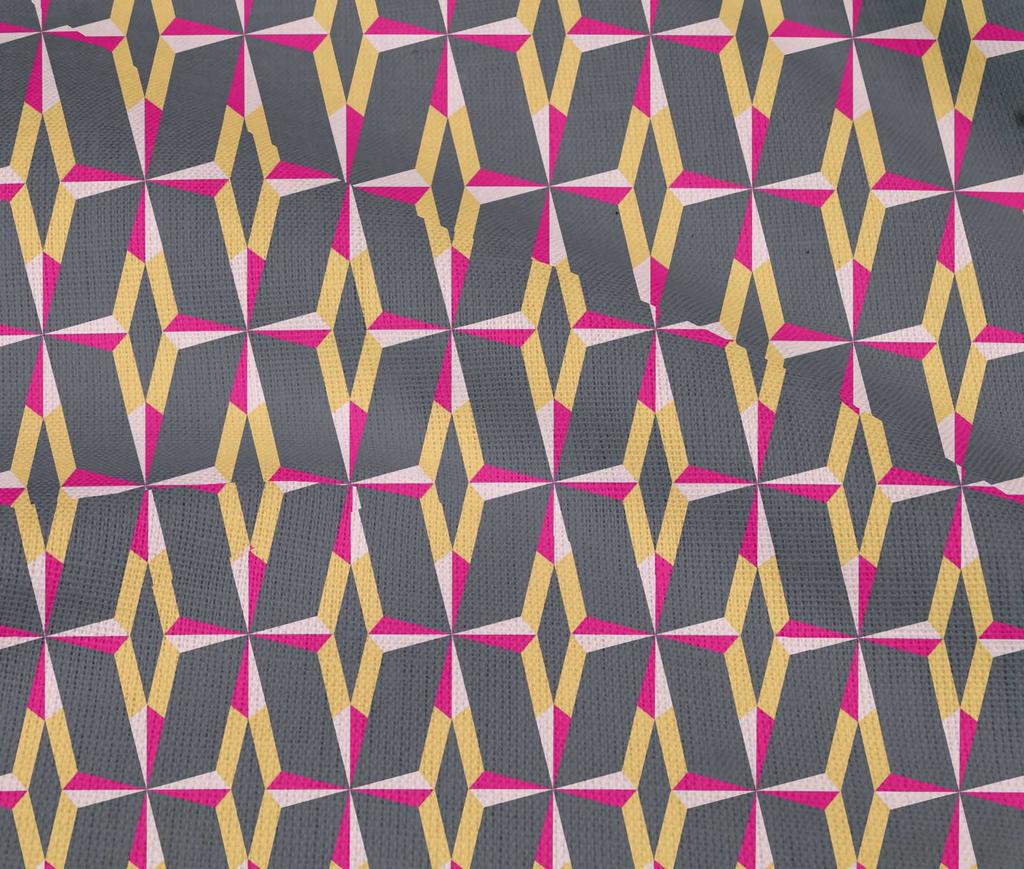 oneOone Cotton Flex Fabric Diamond Geometric Print Fabric By Yard 40 Inches