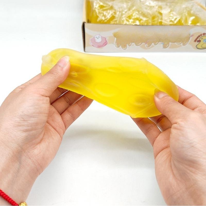 Squishy Triangular Cheese Maltose Fidgets Toys Super Soft Cheese Squeeze Toy Funny Anti-stress Sensory Toy for Adults Gifts