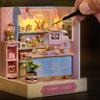 Mini Casa de Muñecas en Miniatura DIY Kit de Casa Pequeña Fabricación de Habitaciones Juguetes Decoraciones para el Hogar Dormitorio Con Muebles Artesanía de Madera Casas de Muñecas