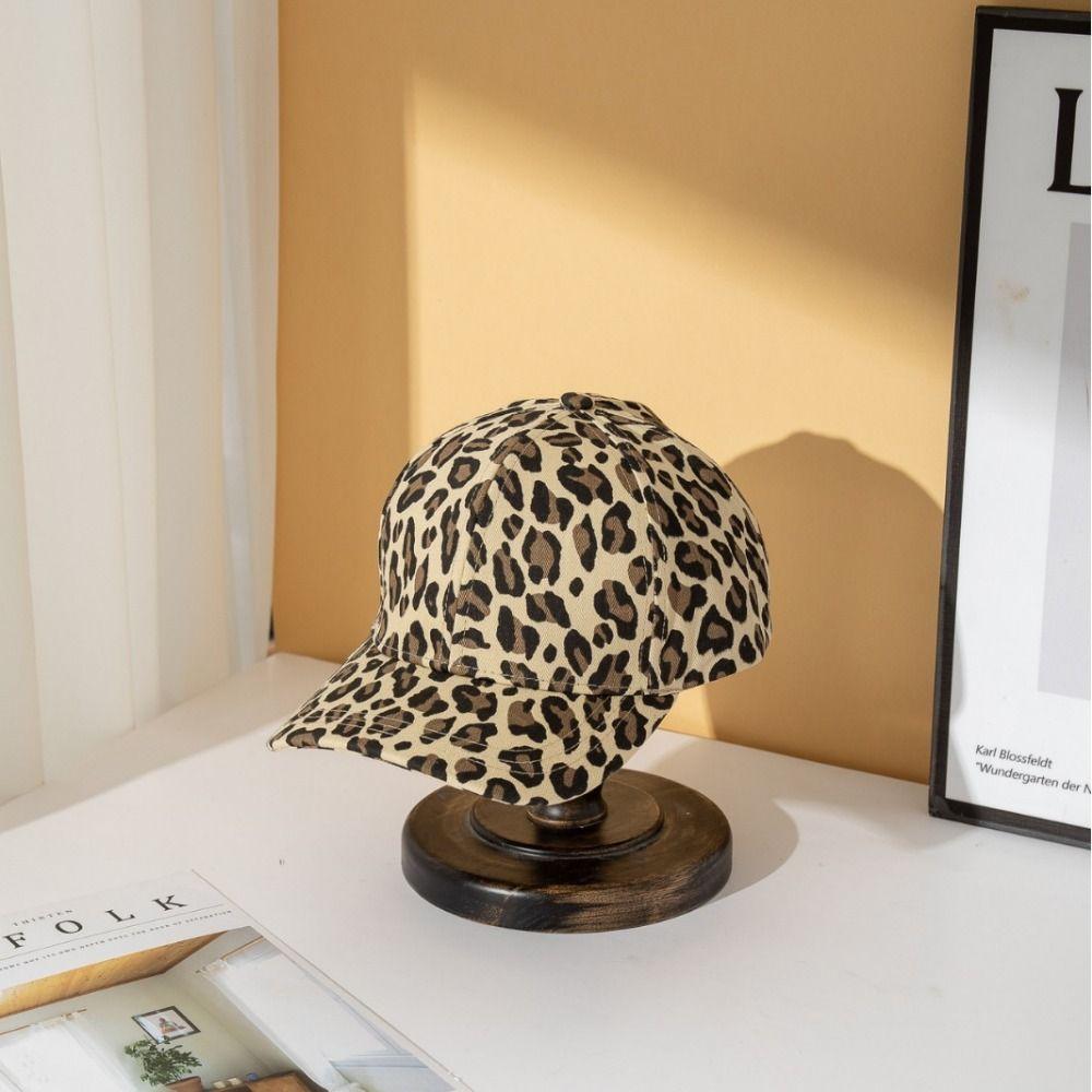 Soft Baseball Visor Hat Leopard Print Sun Bonnet Fashion Long Brim Visors  Travel
