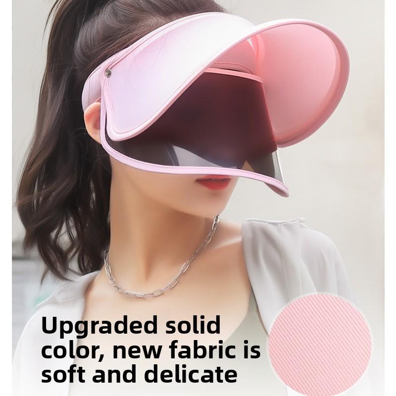 Sun Protection Hat Women Summer Double Layer Breathable Sunshade Cap For Outdoor Travel