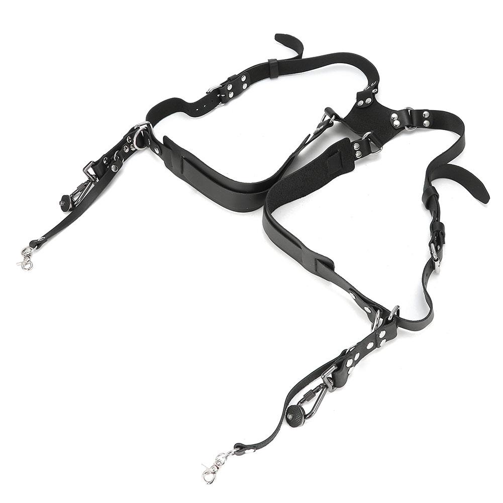 Camera Strap Leather Double Shoulder Harness Strap Photography Accessories for DSLR Cameras