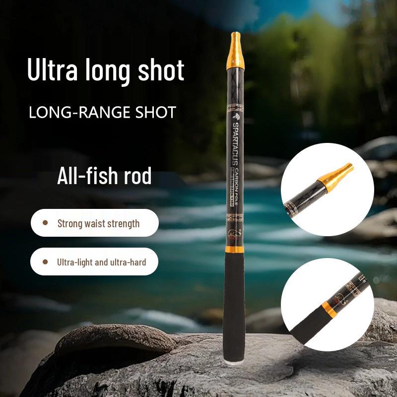 Ultraleichte 19-teilige Carbon-Teleskop-Angelrute - 43cm einziehbare Kurzabschnittsrute