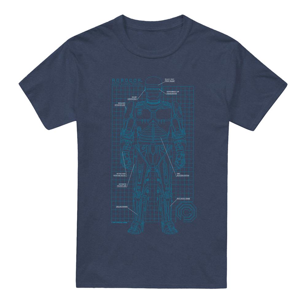 Robocop Unisex Adult Schematic Heather T-Shirt