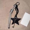 Trendy PU Leather Star Pendant Keychain Stylish Braided Rope Key Holder Handmade Colorful Keyring for Fashion Lovers