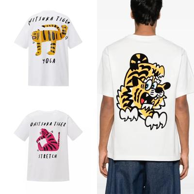 25ss Letní Pánské Tričko Ležérní Bavlněné Nadměrné Krátký Rukáv Unisex Onitsuka Tiger Kreslené Dámské Harajuku Vtipné Tričko