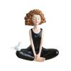 Yoga Girl Figurines Yoga Statue Art Sculpture Figure Resin Home Decoration Desk Ornament, Statuette For Your Desk/Bookshelf