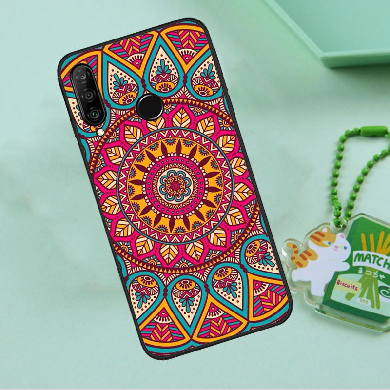 Floral Flower Mandala Design For Huawei Nova 12s 12i 11i 7i 8i 9 10 SE Y91 Y90 Y60 Y70 Y72 Y61 P60 Pro P30 P40 Lite Case