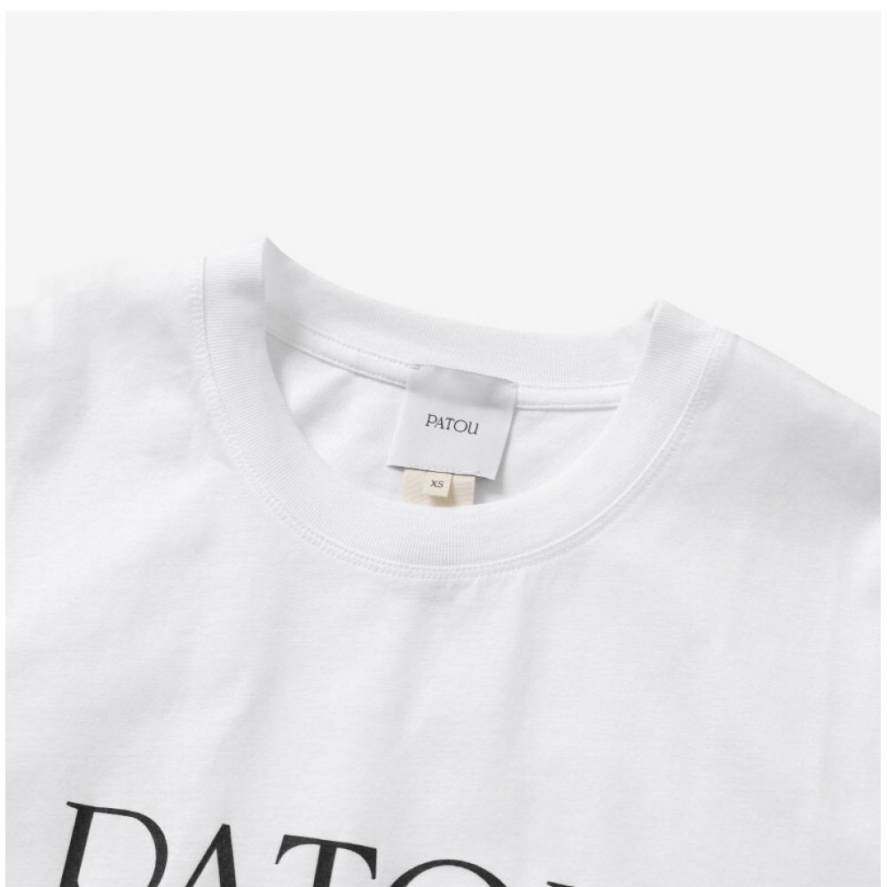 Patou Je029 9999 001w  Je0299999001w  Logo Public Short Sleeve Tee