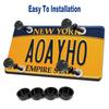 Aootf Anti Theft License Plate Screws- Black Bolts For Locking Car Tag, Frame And Cover, Mounting Hardware Kit For Front/Rear, M6 Stainless Steel