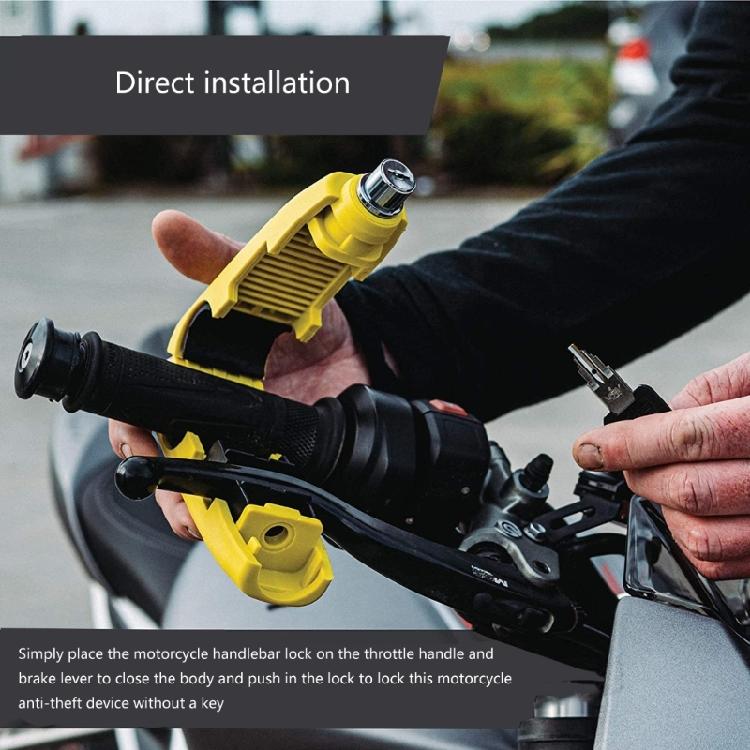 ATV Handlebar Lock Scooter Grip Throttle Safe Anti-theft Accelerator Brake Lock