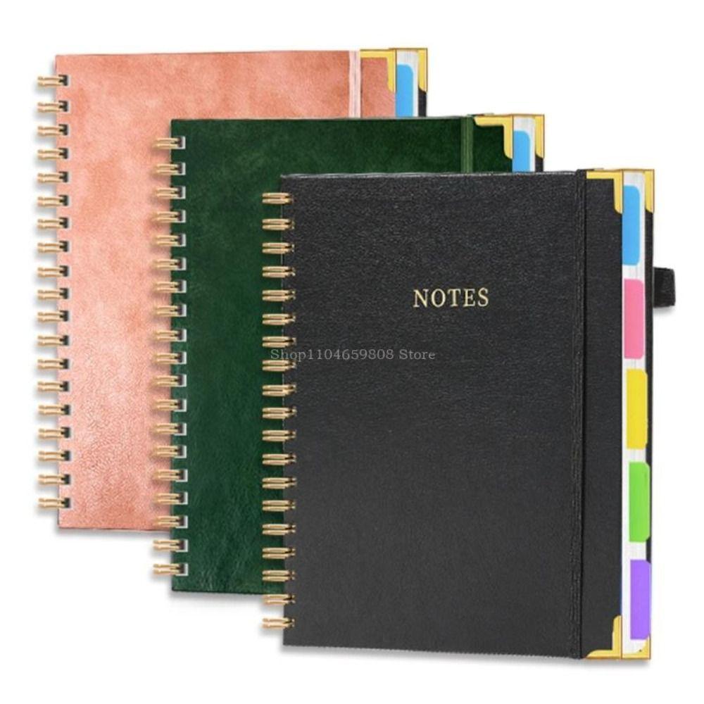 300 Pages Business Notebook Thick Paper Paper Journal Portable Twin Coil Binding  Office Use