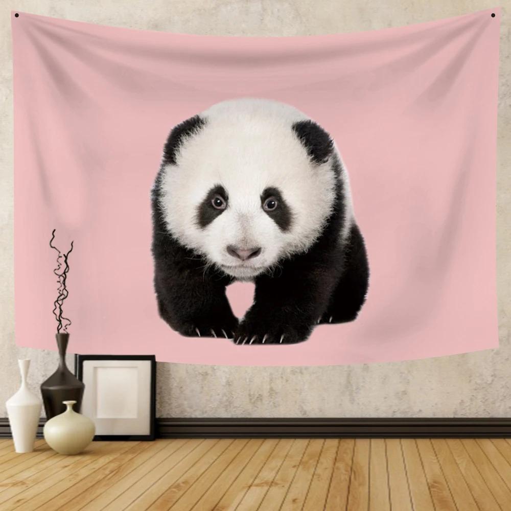Китайский панда милый декоративный гобелен домашний декор стены офис гостиная гобелен — фото 19