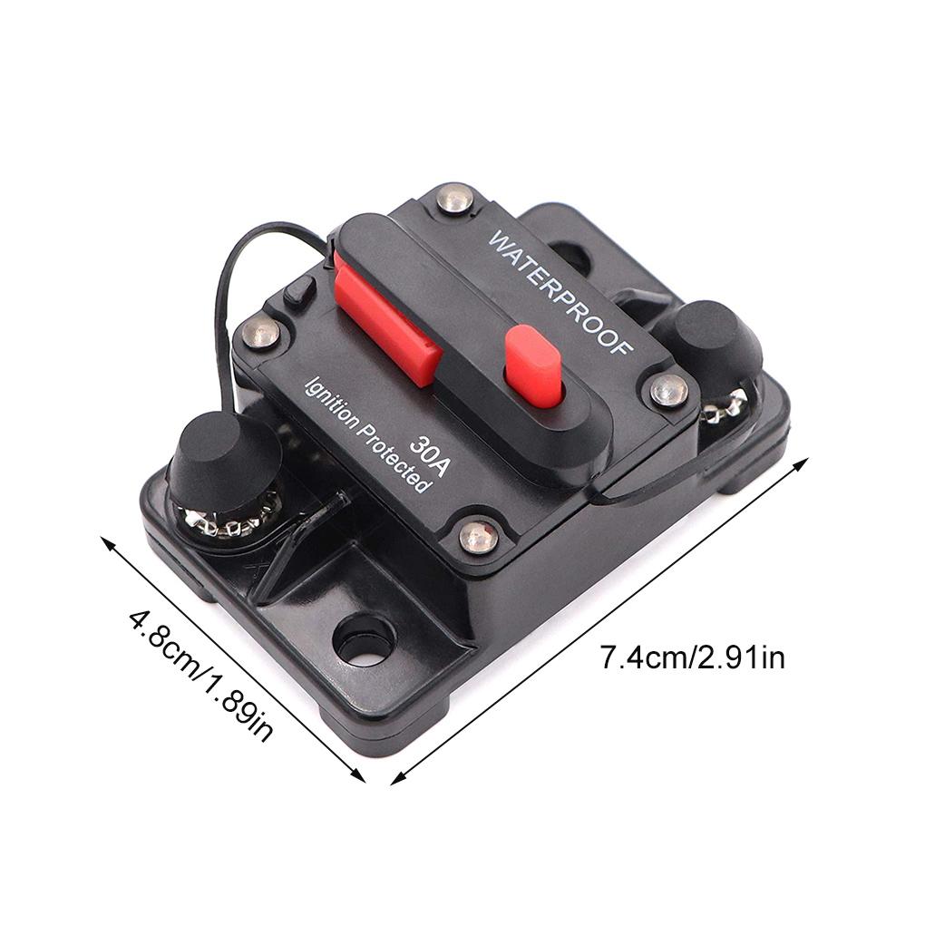 Circuit Breaker Fuse Reset 30A 40A 50A 60A 70A 80A 100A 120A 150A 200A 250A 300A AMP Waterproof Boat Car Circuit Breaker Fuse Holders1