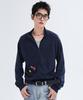Leire Slim Fit Light Jersey Zip-Up [Navy]