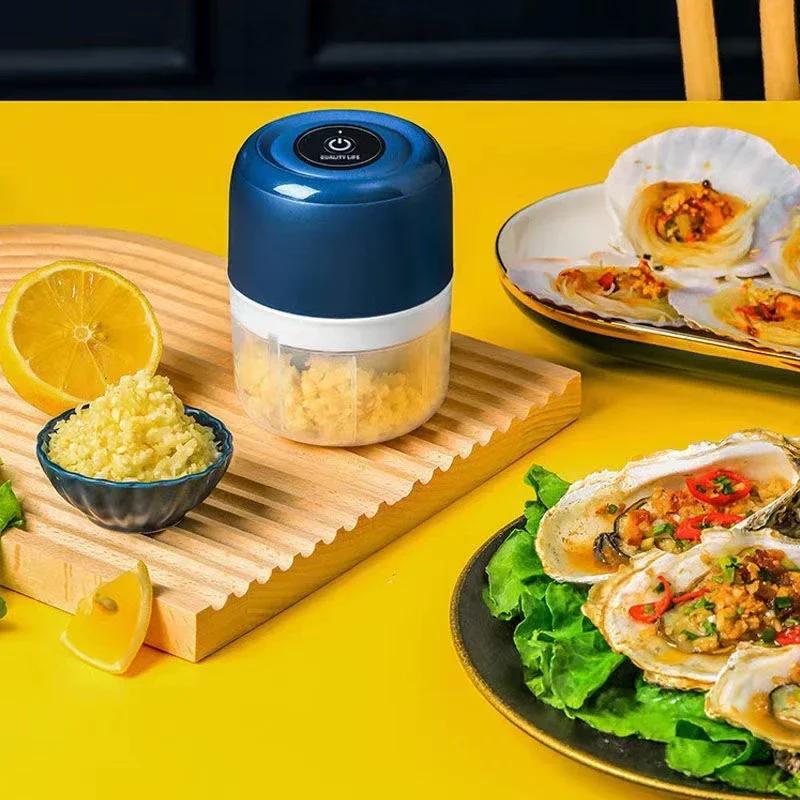 USB Mini Electric Grinder 250ml Portable Baby Food Maker Household Vegetable Garlic Crusher Chopper Blender Multifunction Tool