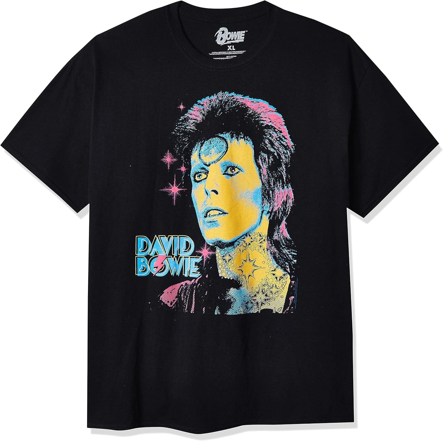 Синяя футболка унисекс для взрослых David Bowie Ziggy Ретро-принт Футболка S