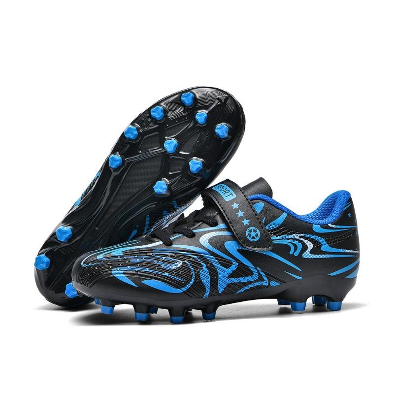 New small size Velcro football shoes boys and girls game broken nails primary and secondary school students free lace-up training football shoes