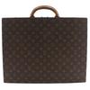 Diplomat Trunk Attache Case Briefcase Brown Monogram Canvas Unisex Used