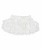 DONOBAN Women's Tutu Skirt with Lace and Ruffles, Elastic Waist, One Size, White