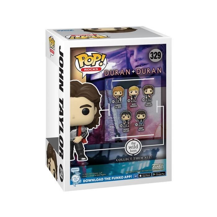 Figurine pop! wild boys john 9 cm - funko - duran duran - mixte - noir - a partir de 3 ans