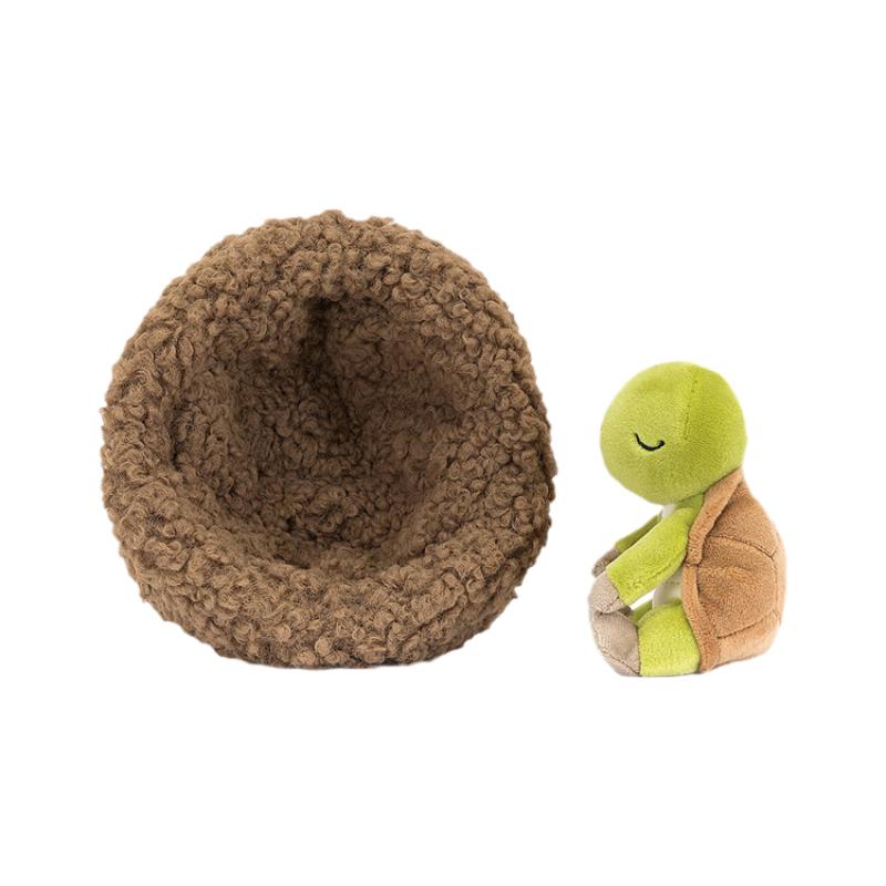 

JELLYCAT Серия Амфибии и Рептилии Животное Зимующая Черепаха Милая Плюшевая Игрушка 13 см высотой Box Not Included