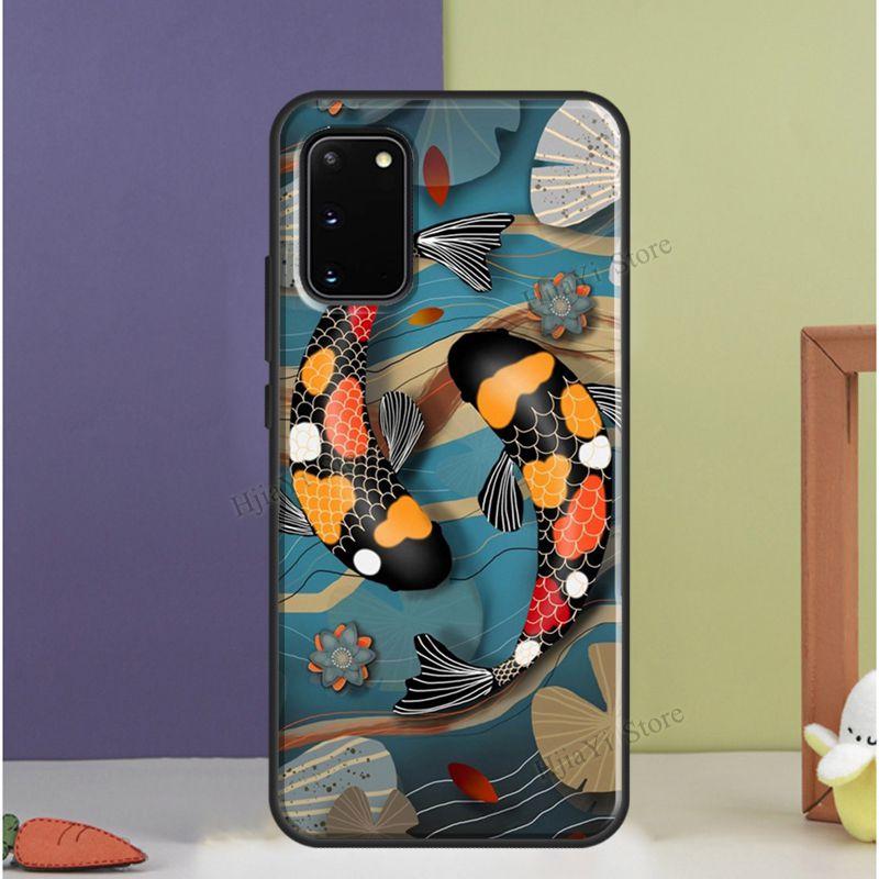 Koi Karpfen Fisch Hülle Für Samsung Galaxy S20 FE S21 S22 Ultra S8 S9 S10 e Note 10 Plus Note 20 Ultra Abdeckung