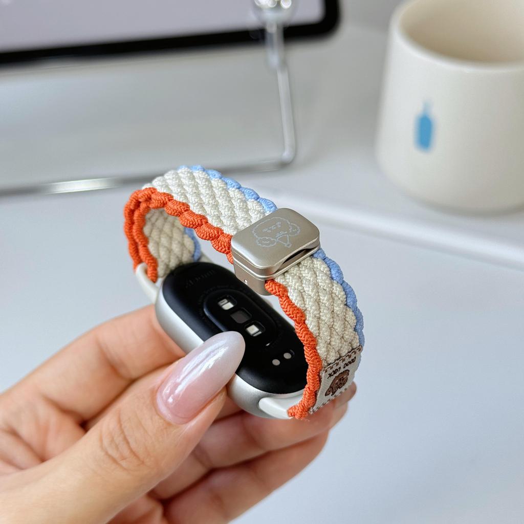 Nylon Strap for Xiaomi Mi Band 10/9/8 High Quality Breathable Sports Adjustable Wristband for Mi Band 10 9 NFC Replace Watchband