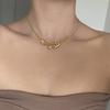 Light Luxury Personality Niche Tide Cool Full Diamond Ring Snake Necklace Neutral Simple Collarbone Neck Chain Fashion Pendant