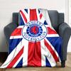Rangers FC Print Flannel Blanket High Quality Warm Comfortable Cover for All Seasons Perfect for Gifts Home Decor