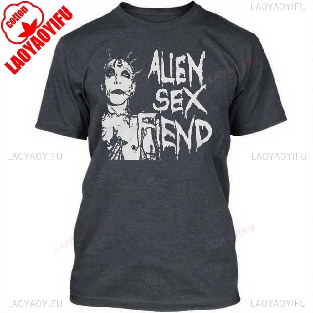 Alien Sex Fiend T-Shirt Virgin Prunes Christian Death Sisters Unisex Tees Fit Sweatshirt for Daily Wear Short Sleeve T-shirts