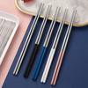 For Home Hotel Square Food Sticks Lightweight Kitchen Tool Metal Chopstick Chopsticks Tableware