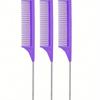Tail Comb, A Steel Pin-Shaped Protruding Hair Dye Comb - Hair Salon Designed Hair Comb with Haircut Partitioning and Pointed Tail Design